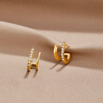 18K Gold & Crystal Claw Earrings – Noor & Rose