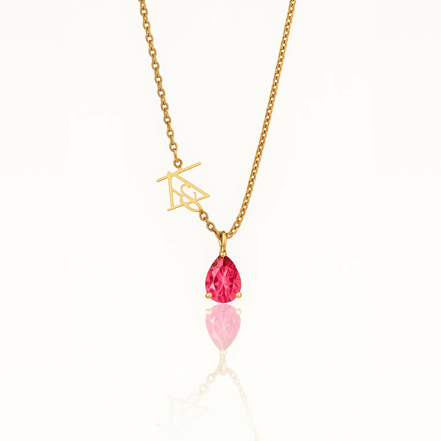 Signature Name and Birthstone Necklace
