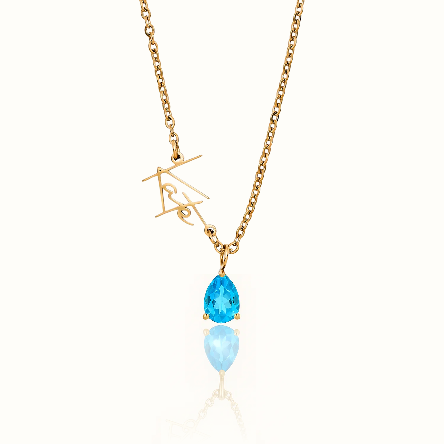 Signature Name and Birthstone Necklace