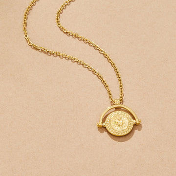 Golden Sun Coin Necklace – Noor & Rose