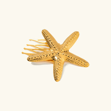 Dewdrop Starfish Gold Hair Comb – Noor & Rose