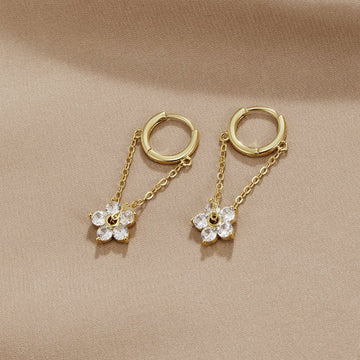 Blooming Petal Crystal Earrings – Noor & Rose