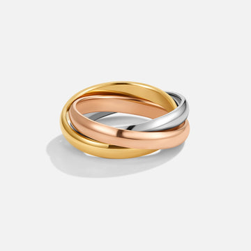 Elena Three-Toned Loop Ring – Noor & Rose
