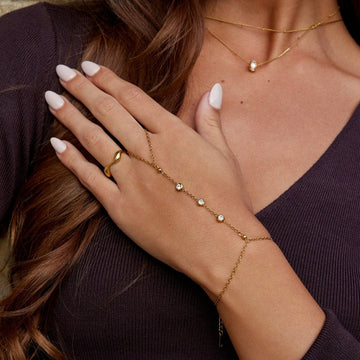 Freya Crystal Hand Chain Bracelet – Noor & Rose