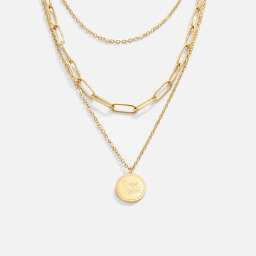 Geya Coin Layered Necklace – Noor & Rose