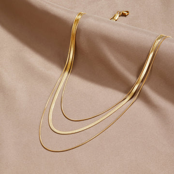 Gold Multi-Layered Chain Necklace – Noor & Rose