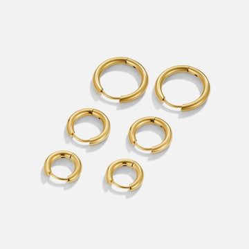 Gold Trio Mini Hoop Set – Noor & Rose
