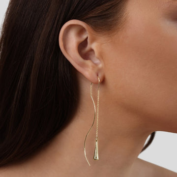 Golden Teardrop Tassel Earrings – Noor & Rose