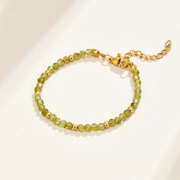 Green Peridot Bead Bracelet – Noor & Rose