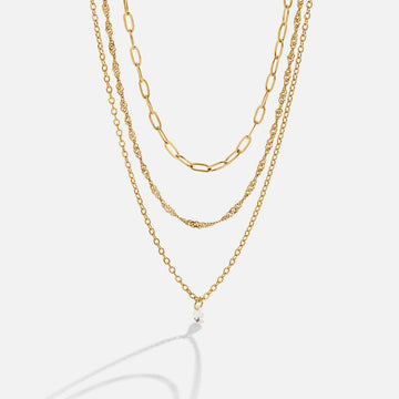 Jana Triple Chain Necklace – Noor & Rose