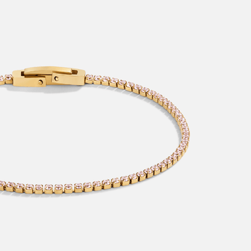 Kiera Gold Pink Crystal Bracelet – Noor & Rose