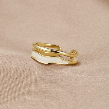 Layered Sahara Gold Ring – Noor & Rose