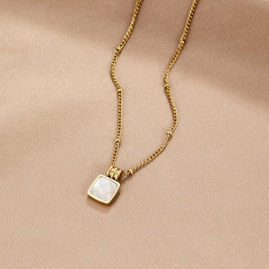 Lucia White Shell Pendant Necklace – Noor & Rose