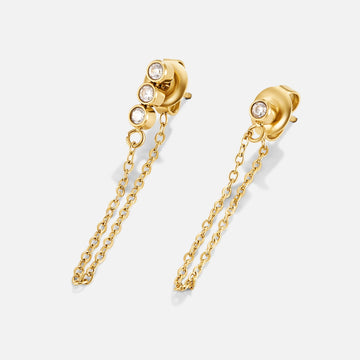 Mara Crystal Chain Earrings – Noor & Rose