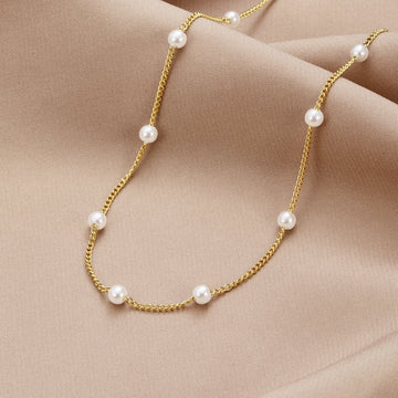Nura Pearl 18K Gold Necklace – Noor & Rose