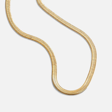 Sarya Snake Chain Gold Necklace – Noor & Rose