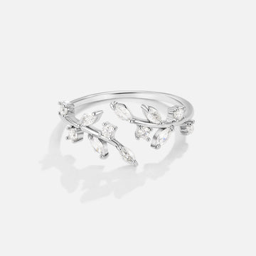 Silver Crystal Vine Ring – Noor & Rose