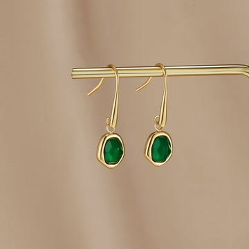 Vintage Emerald Drop Earrings – Noor & Rose