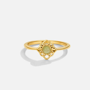 Vintage Lotus Flower Opal Ring – Noor & Rose