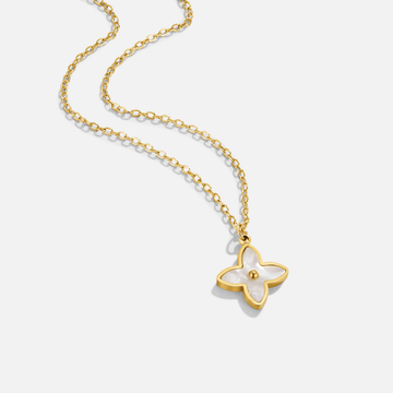 White Blossom Petal Necklace – Noor & Rose